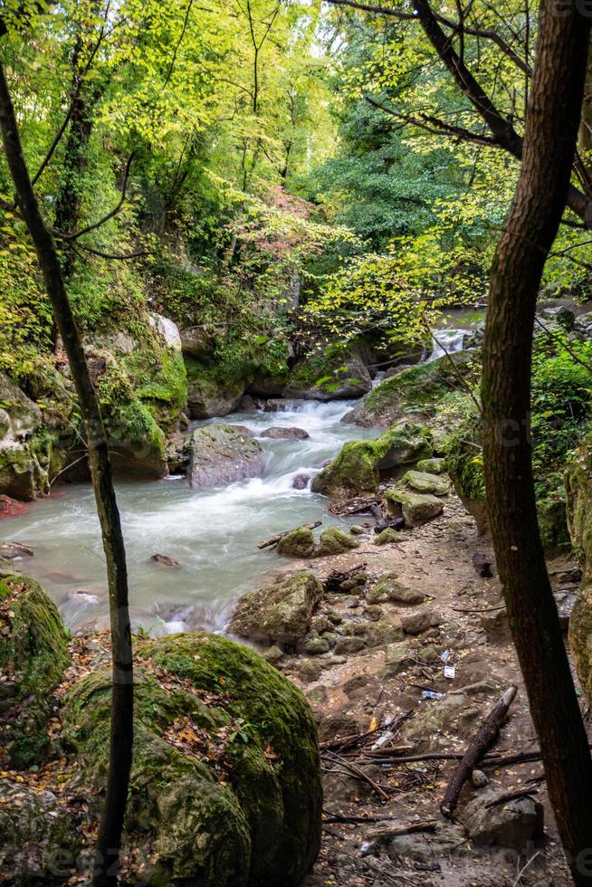 bridge of the bull Marmore waterfall photo