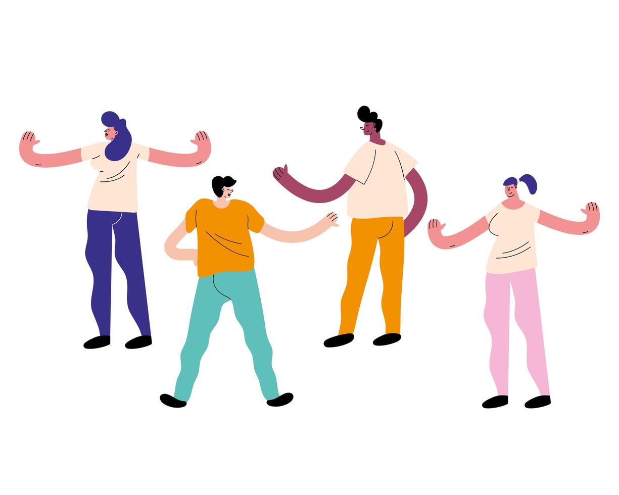 group of friends vector