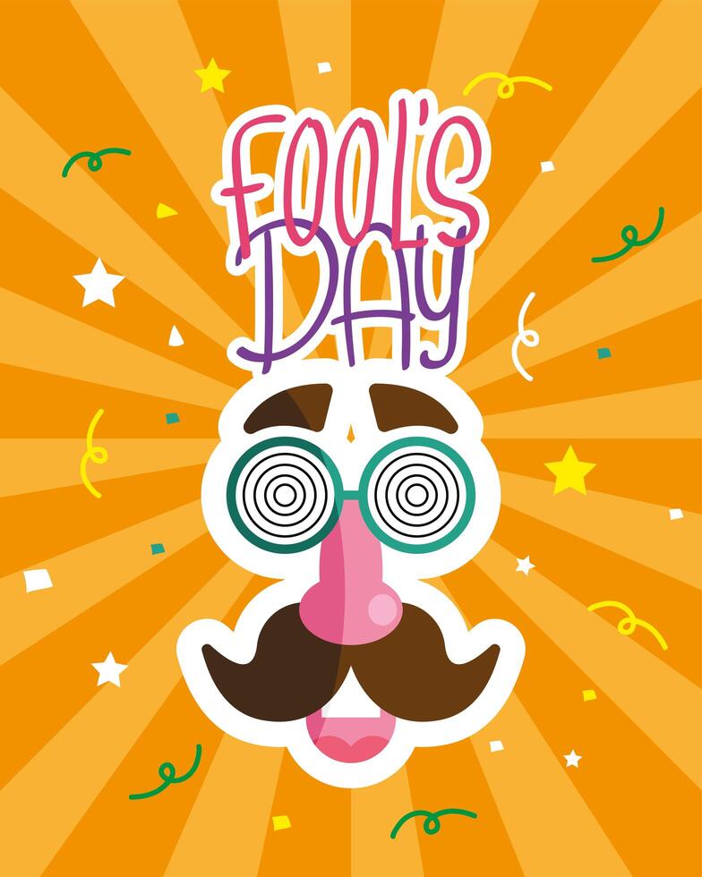 poster fools day vector