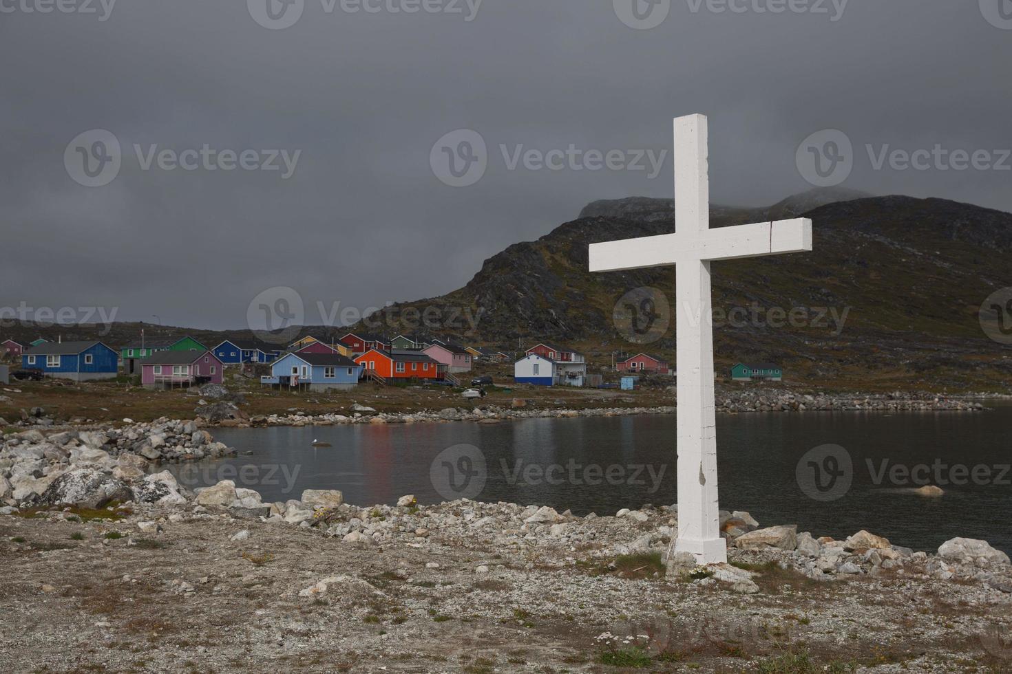 Cross in Nanortalik, Greenland photo