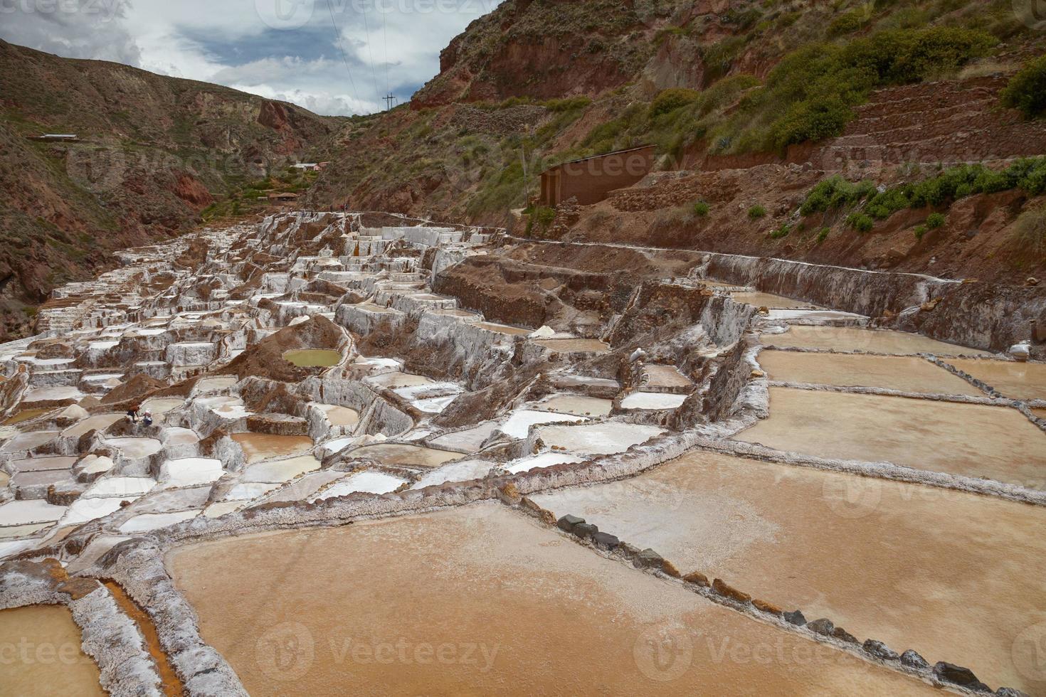 Salina de Maras, the traditional inca salt field near Cuzco, Peru photo