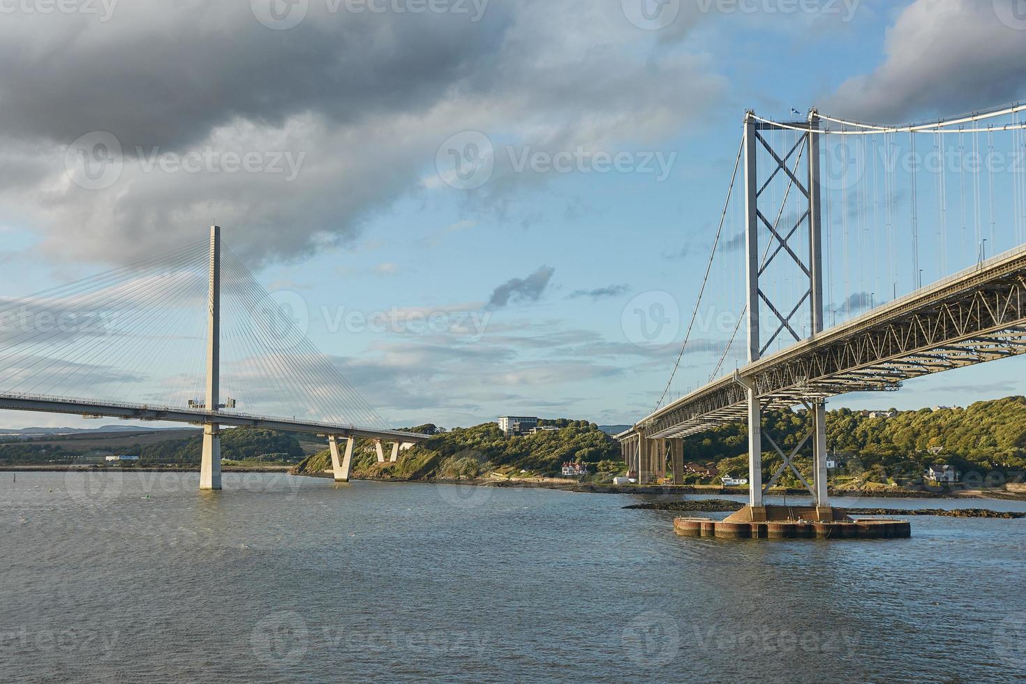 The new Queensferry Crossing bridge in Edinburgh Scotland photo