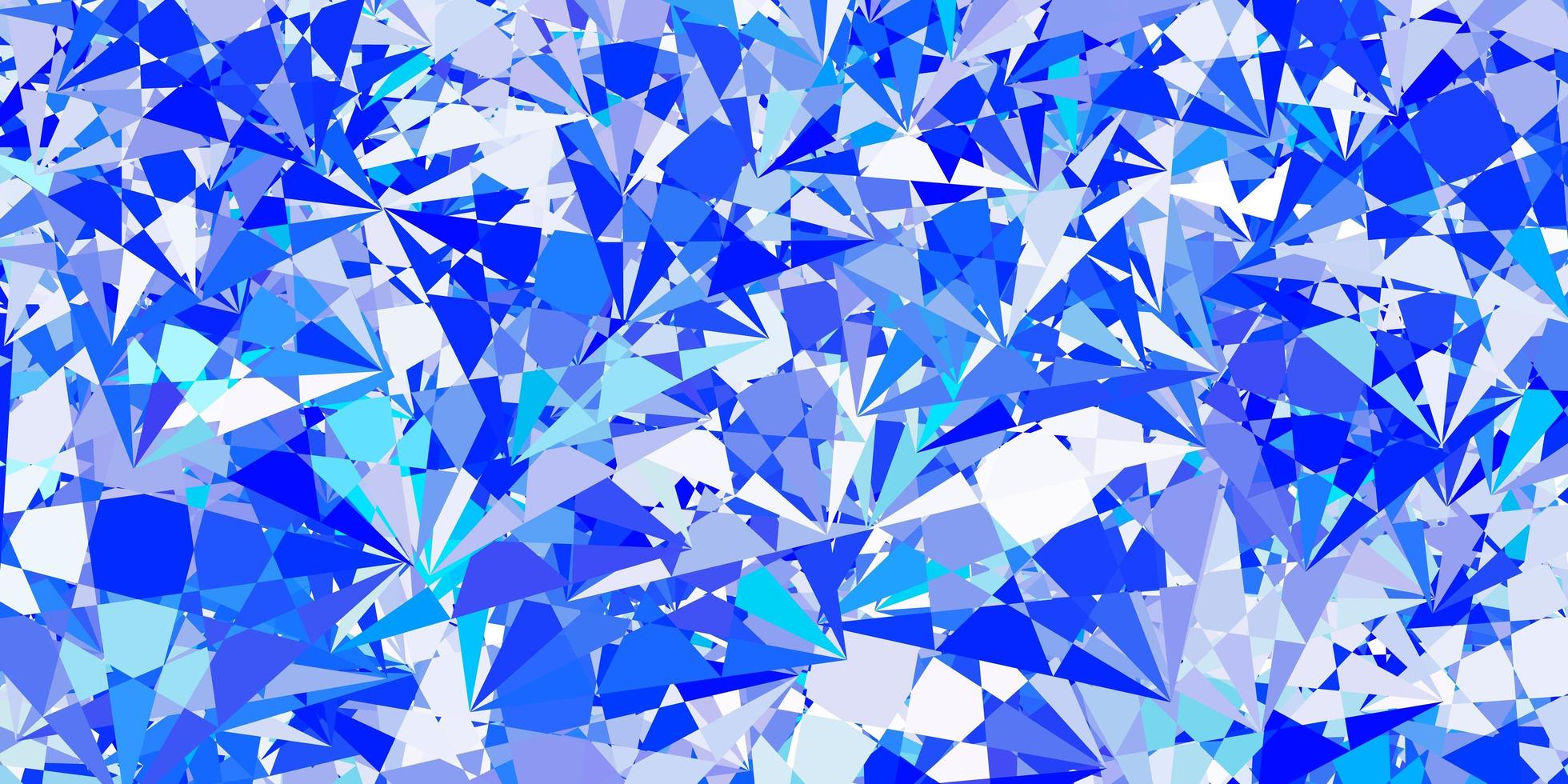 textura de vector azul claro con triángulos aleatorios