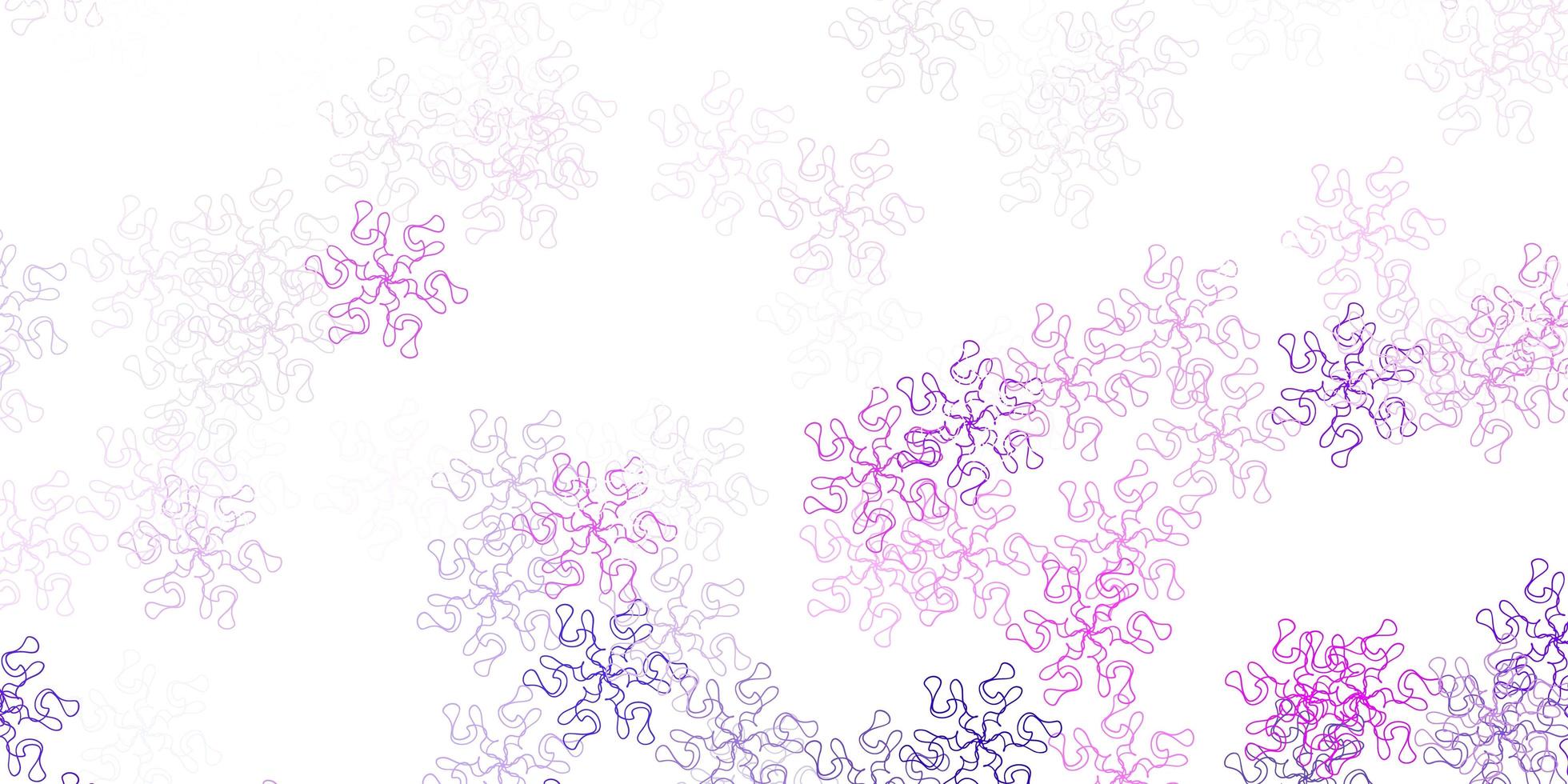 Light pink vector doodle template with flowers