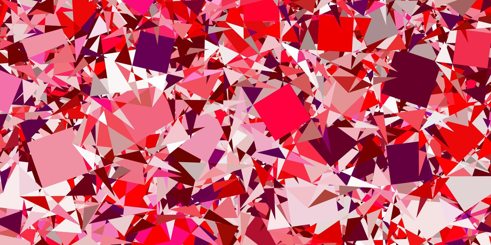 Light Pink Red vector pattern with polygonal shapes