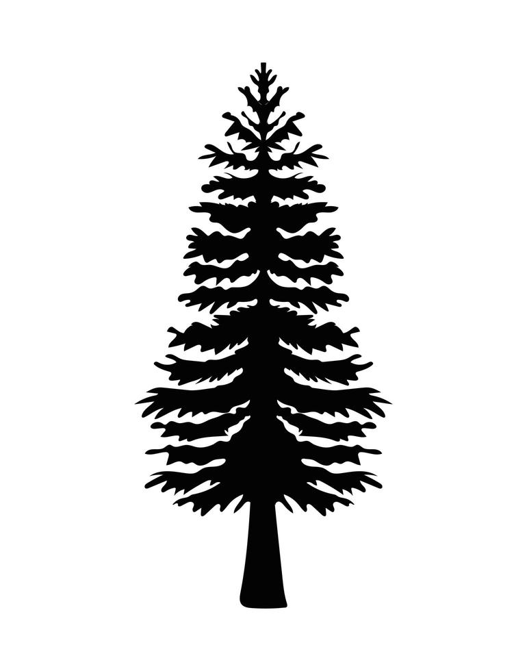 tree silhouette isolated vector