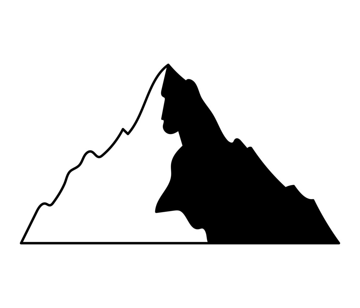 ilustración de silueta de montaña vector