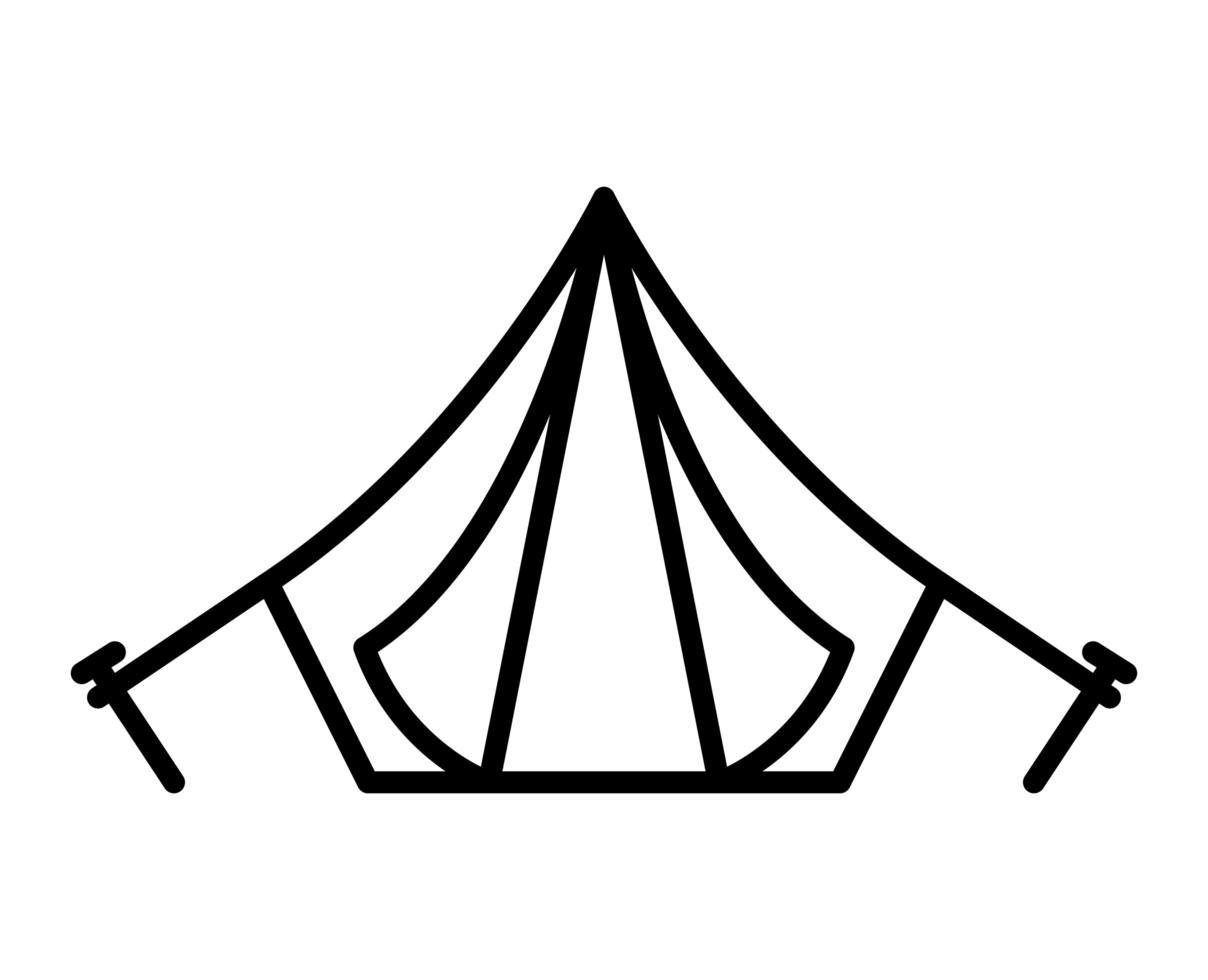 tent silhouette design vector
