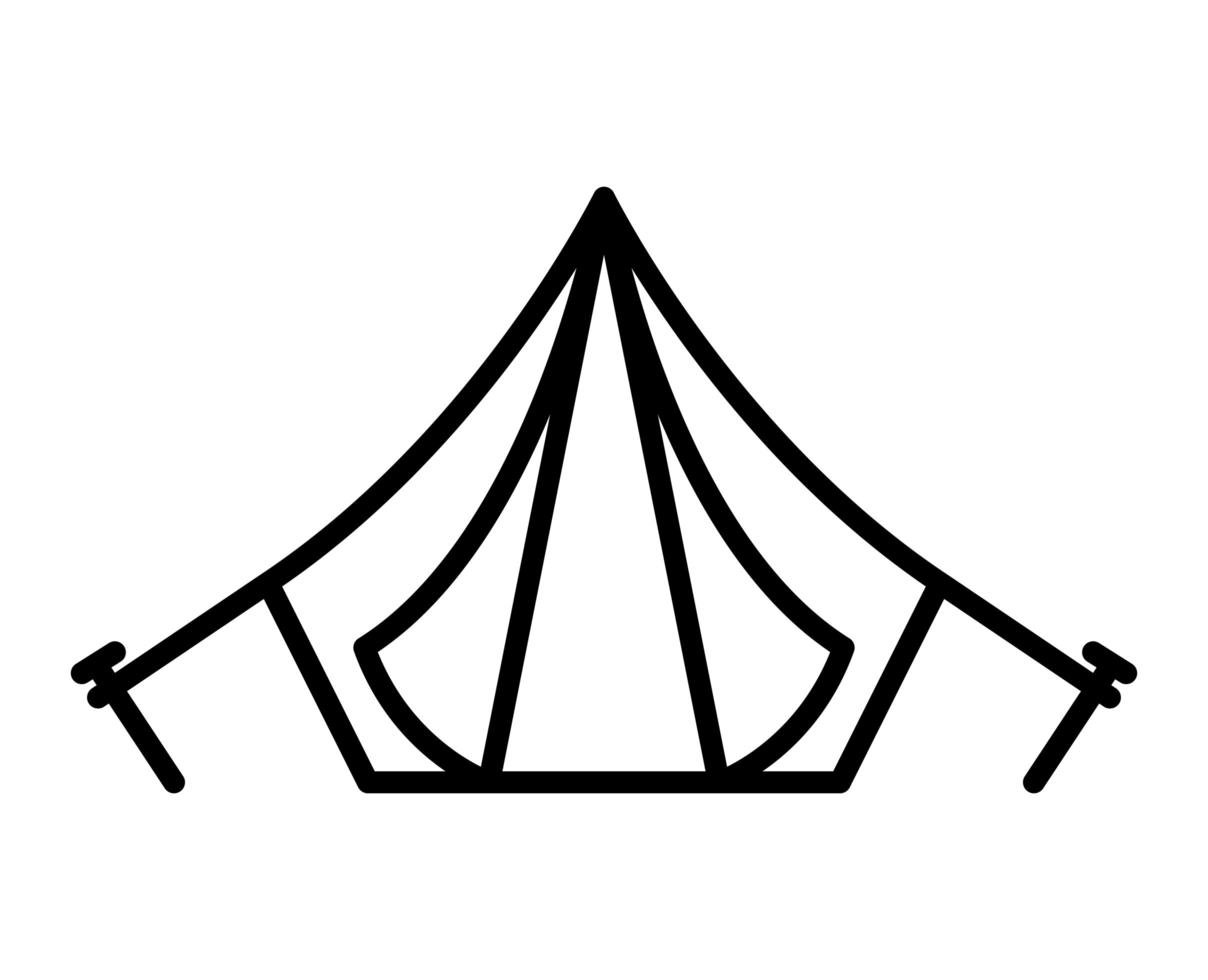 tent silhouette design vector