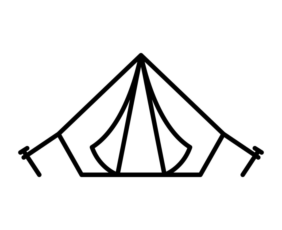 cute tent icon vector