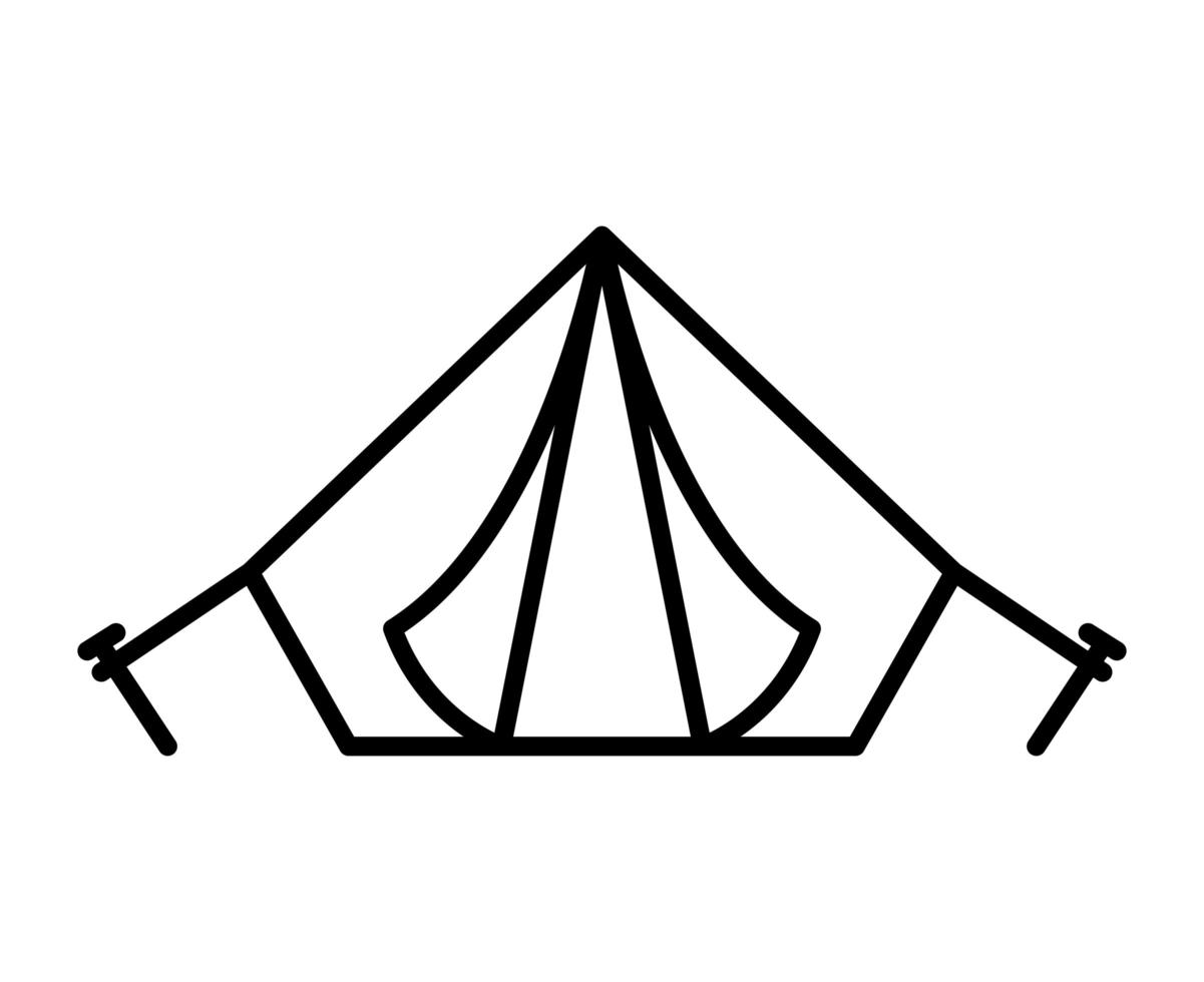 cute tent icon vector