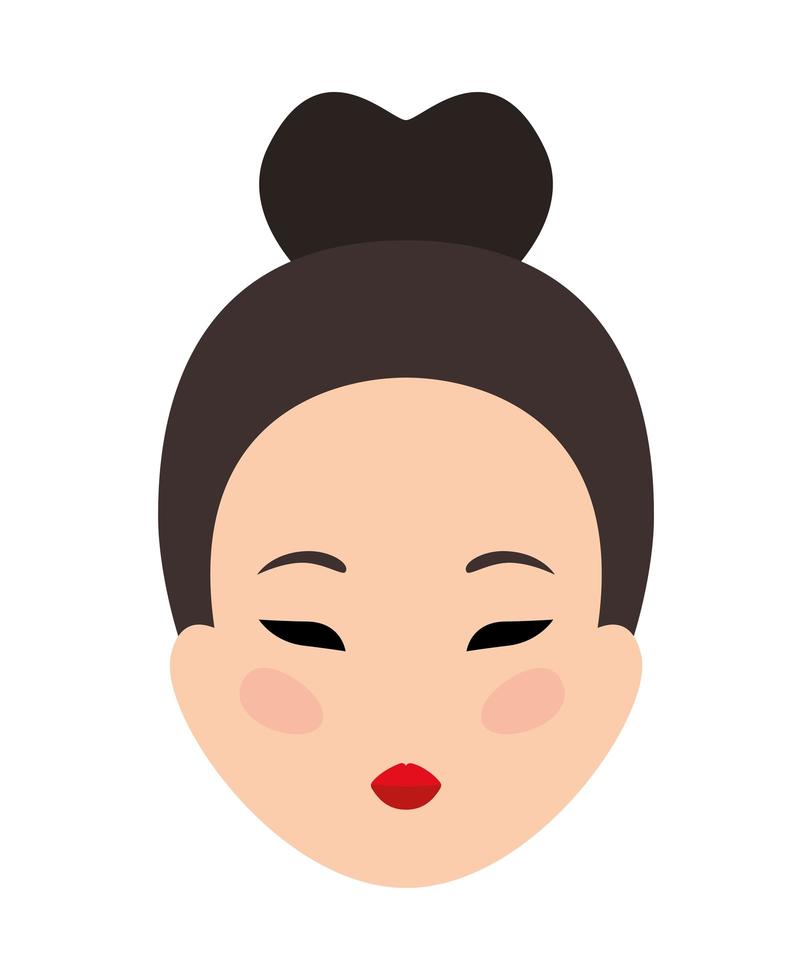 pretty chinese face vector