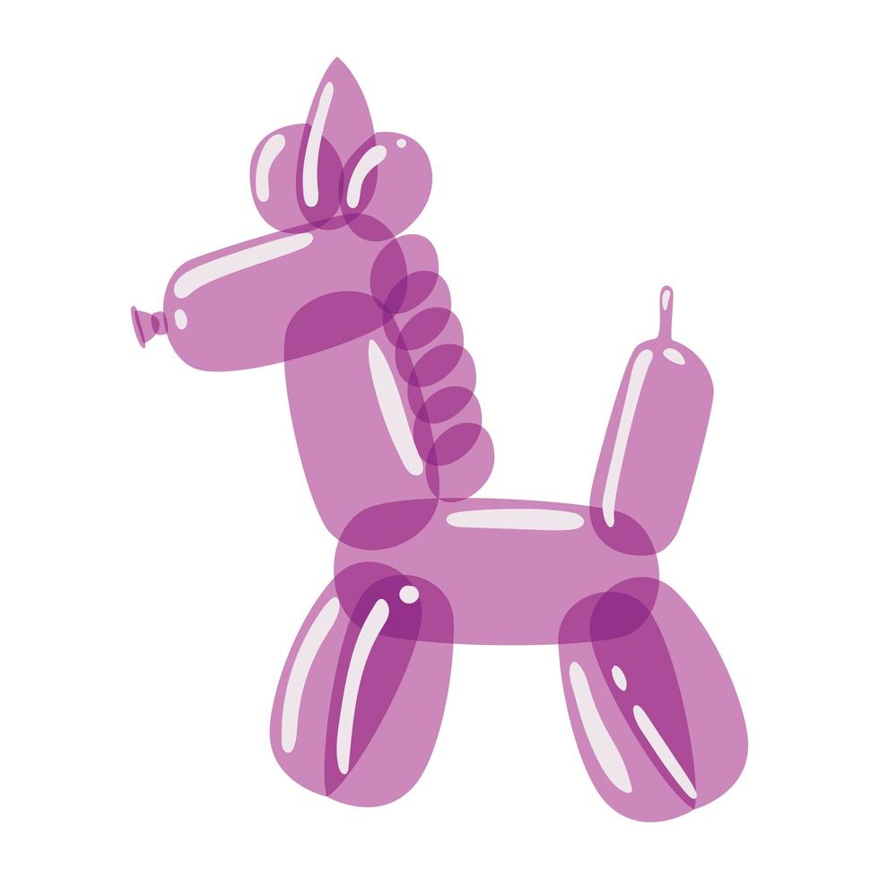 purple unicorn balloon vector