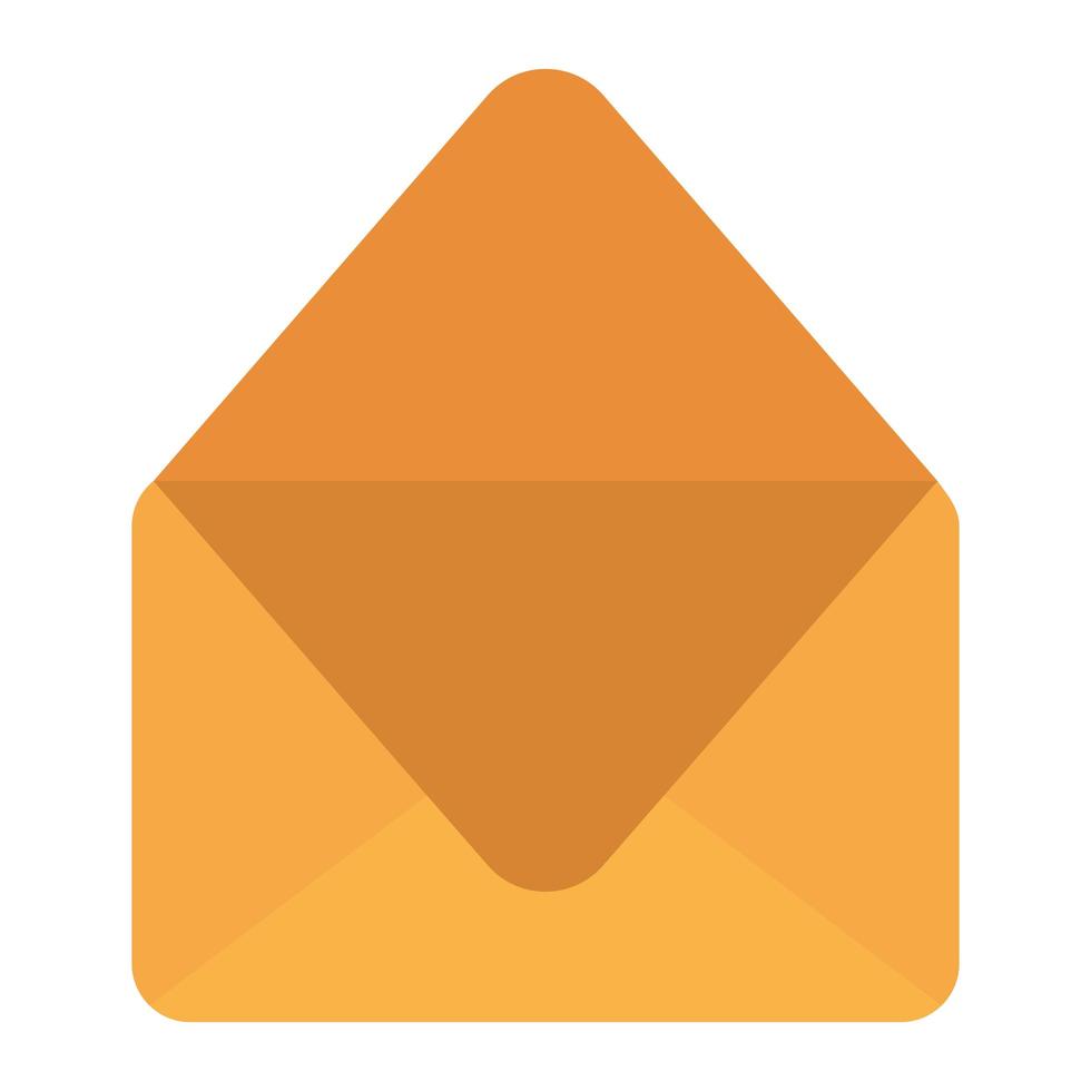 open envelope isolated vector