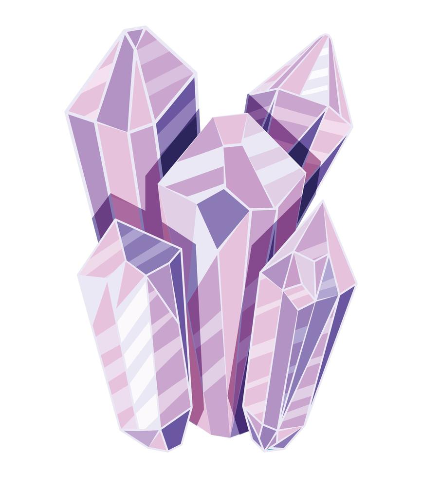 collection of amethyst vector