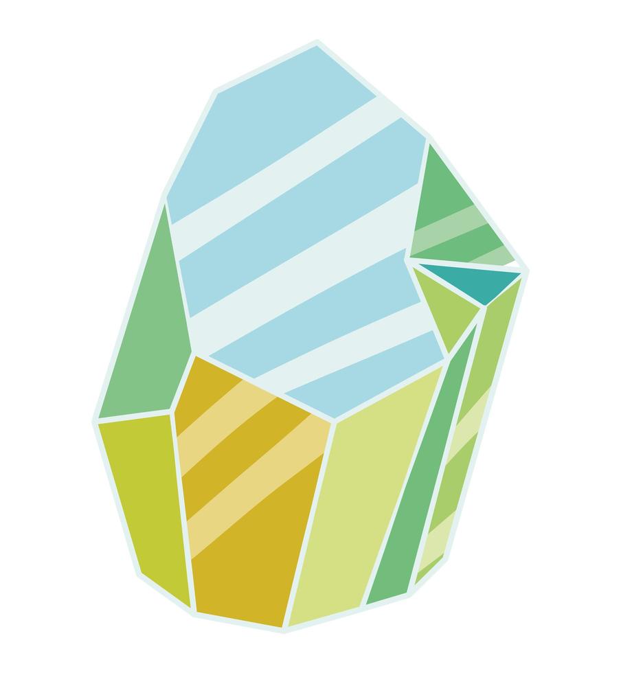 cute beryl crystal vector