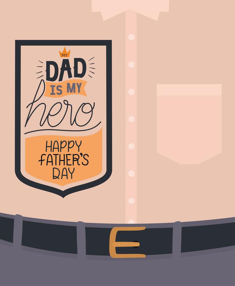 shirt and fathers day quote vector
