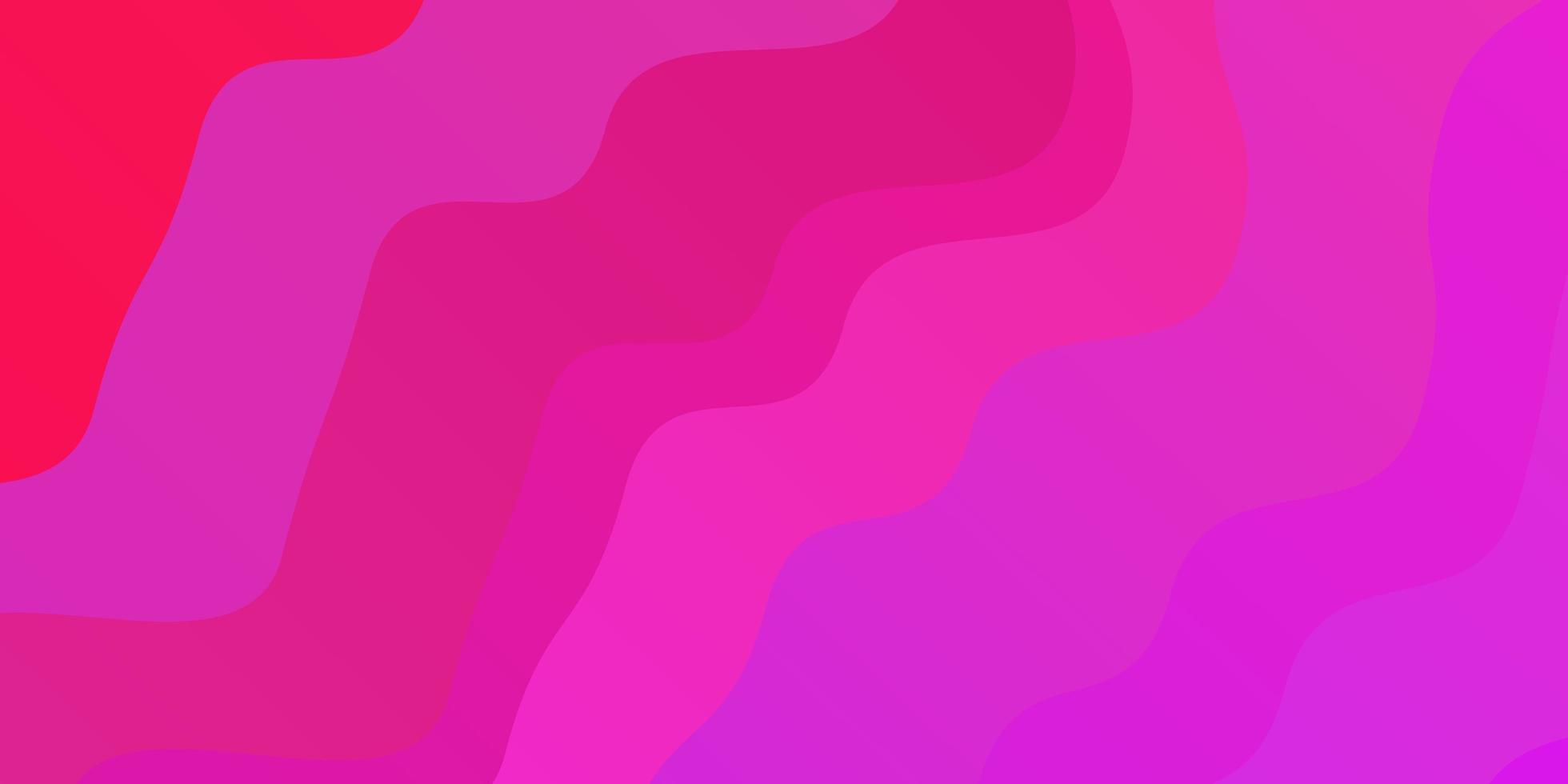 Light Purple Pink vector background with curved lines