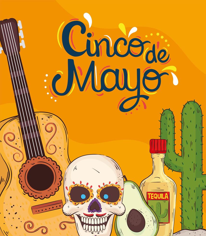 cinco de mayo objects vector