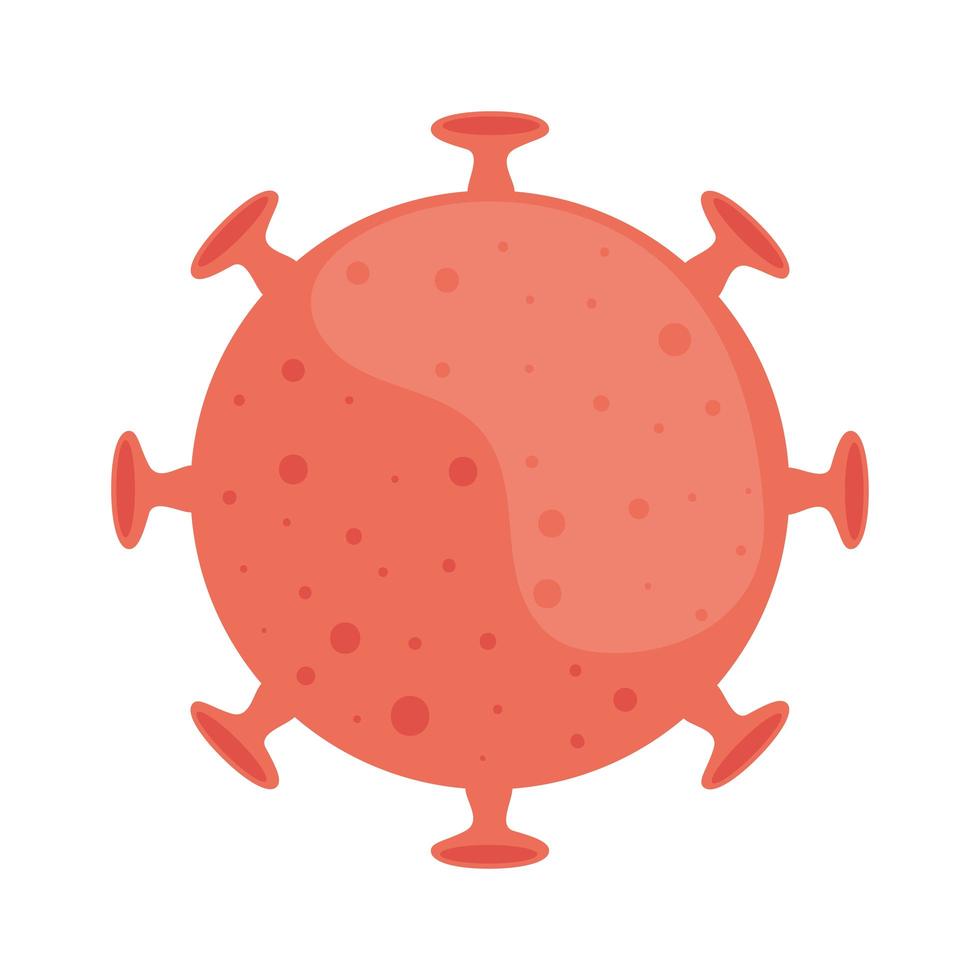 Diseño del ejemplo del vector del icono de la partícula roja pandémica del virus covid19
