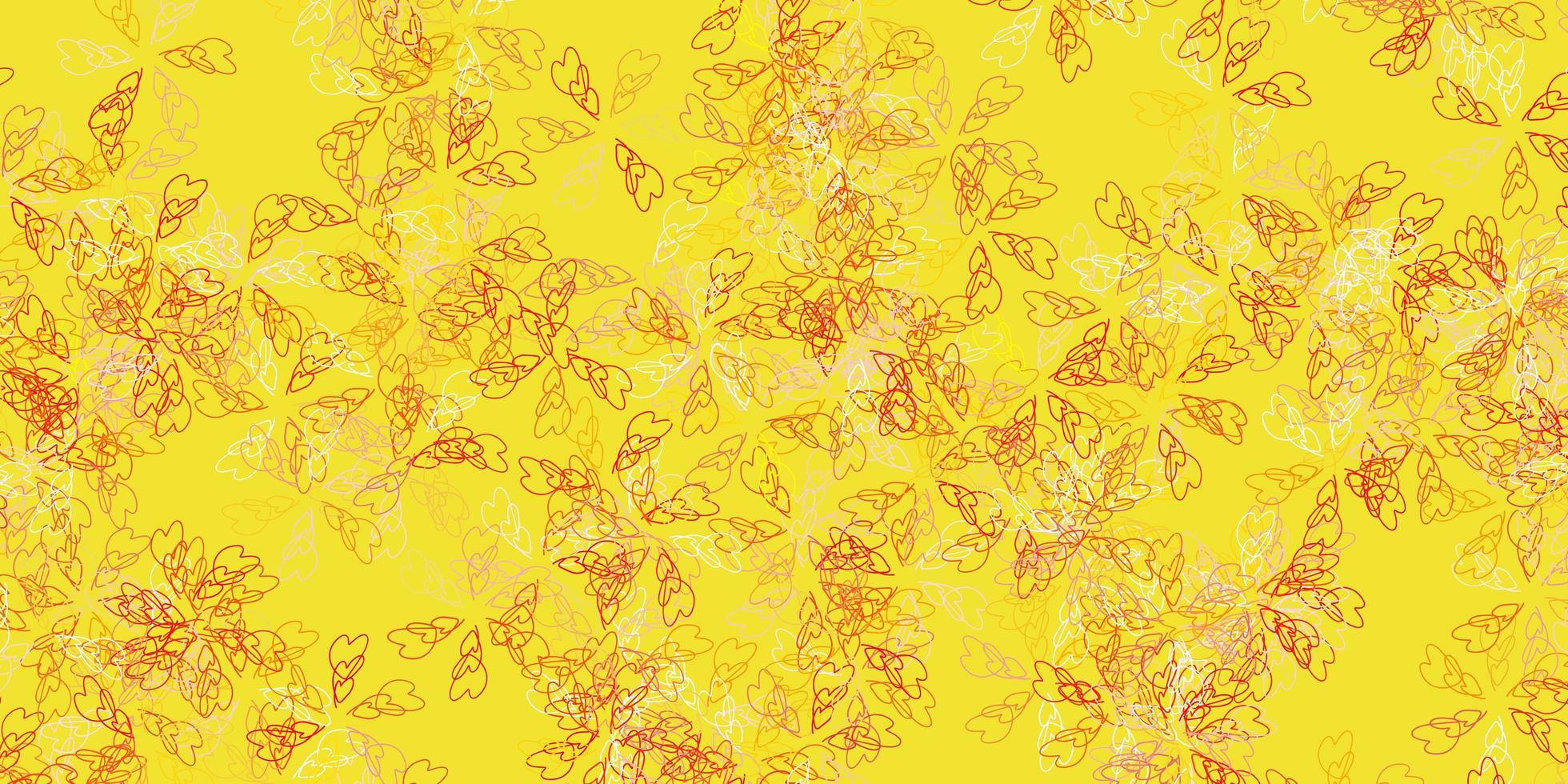 Light orange vector abstract pattern with leaves