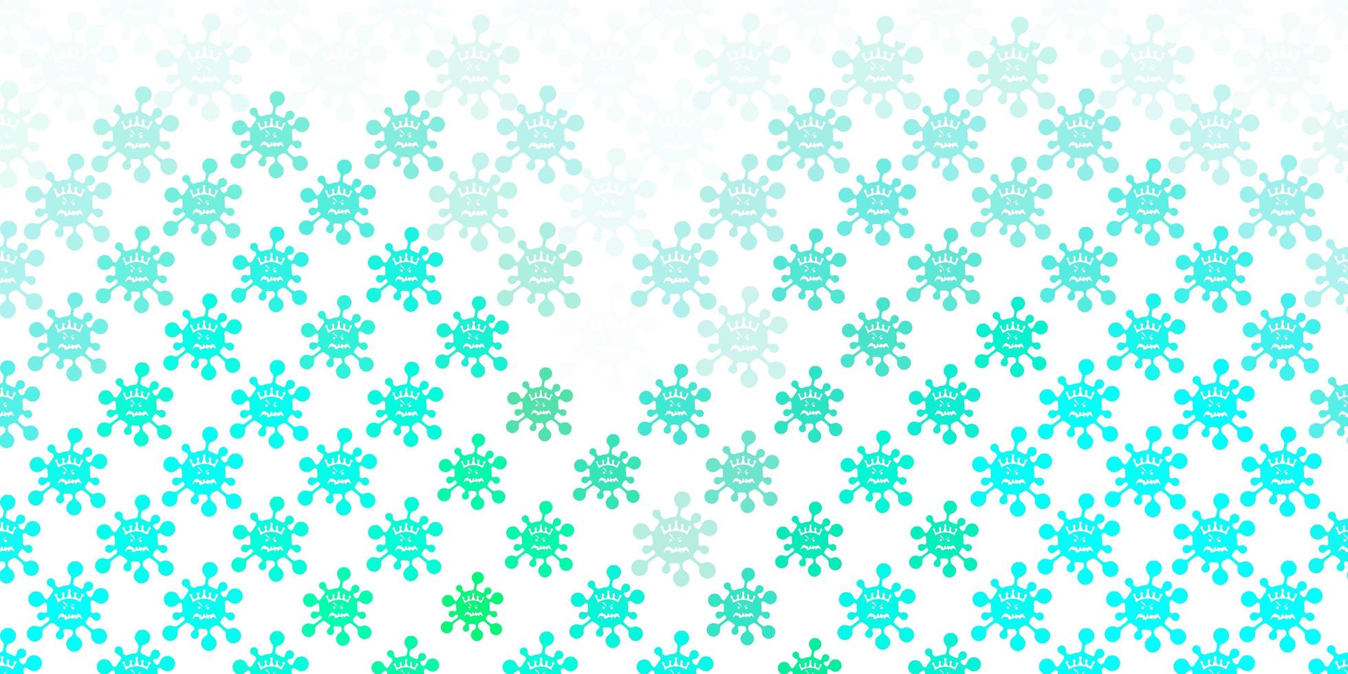 Light Green vector pattern with coronavirus elements
