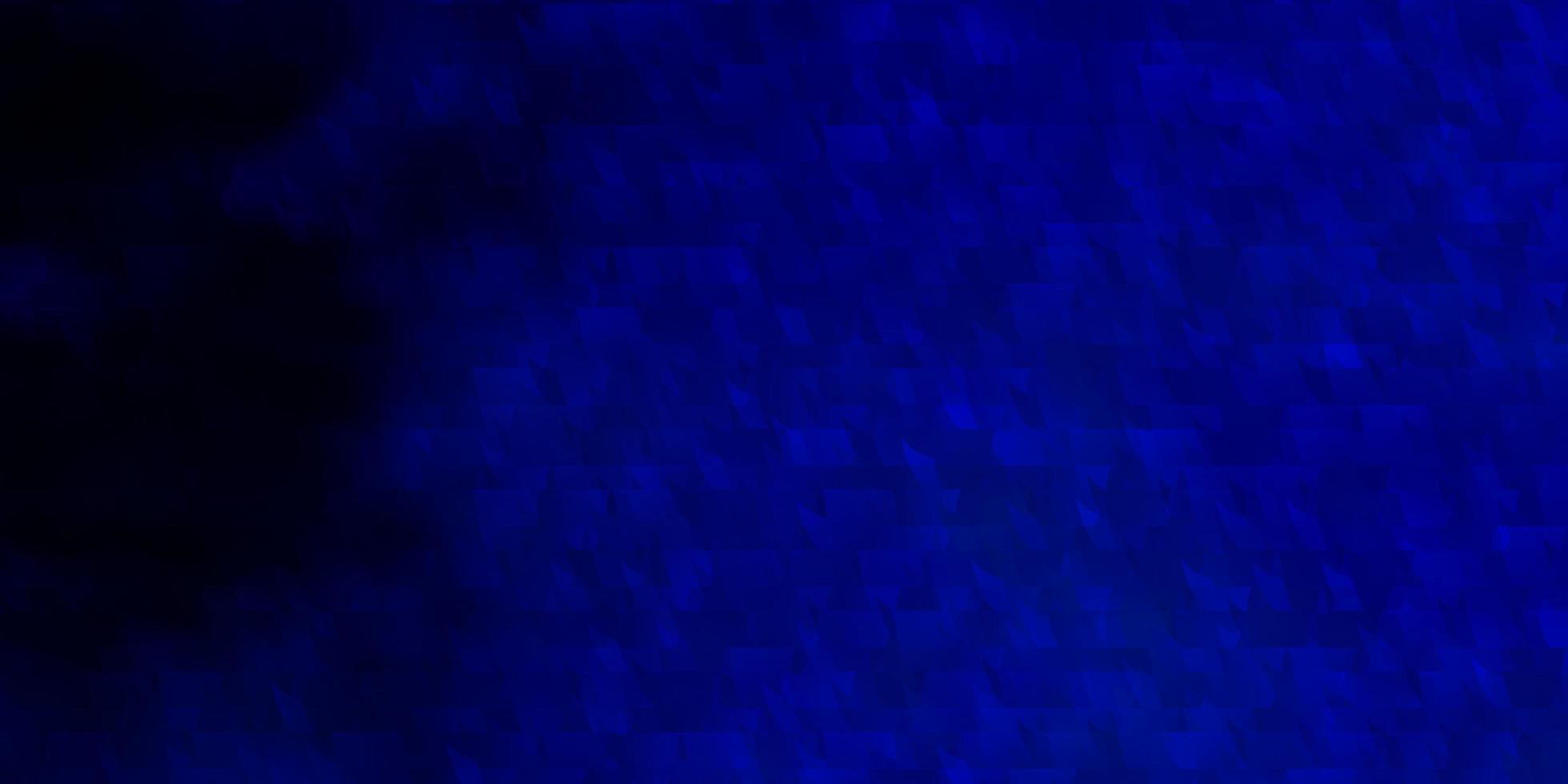 Fondo de vector azul oscuro con líneas triángulos