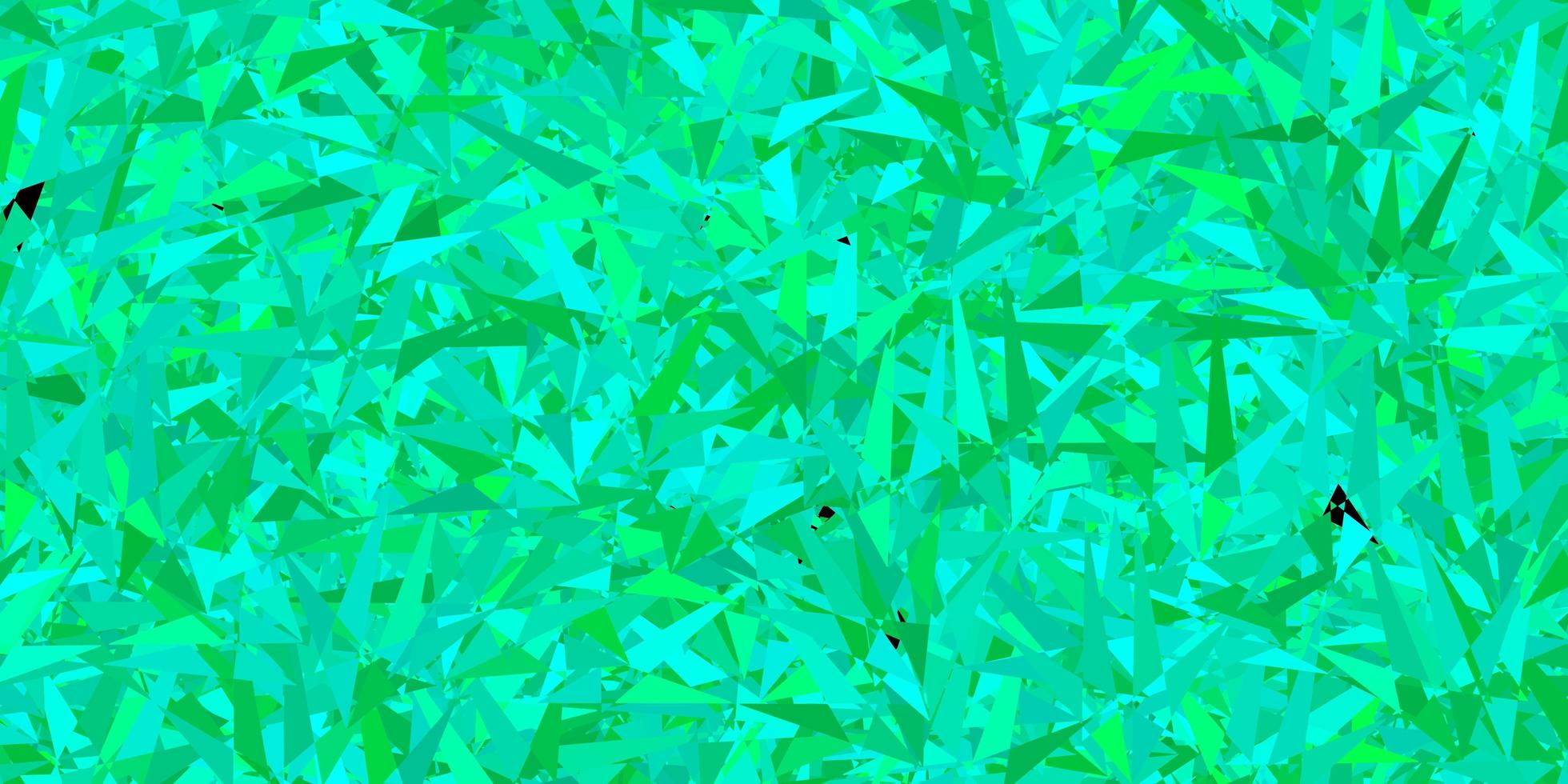 Dark Green vector backdrop with lines triangles