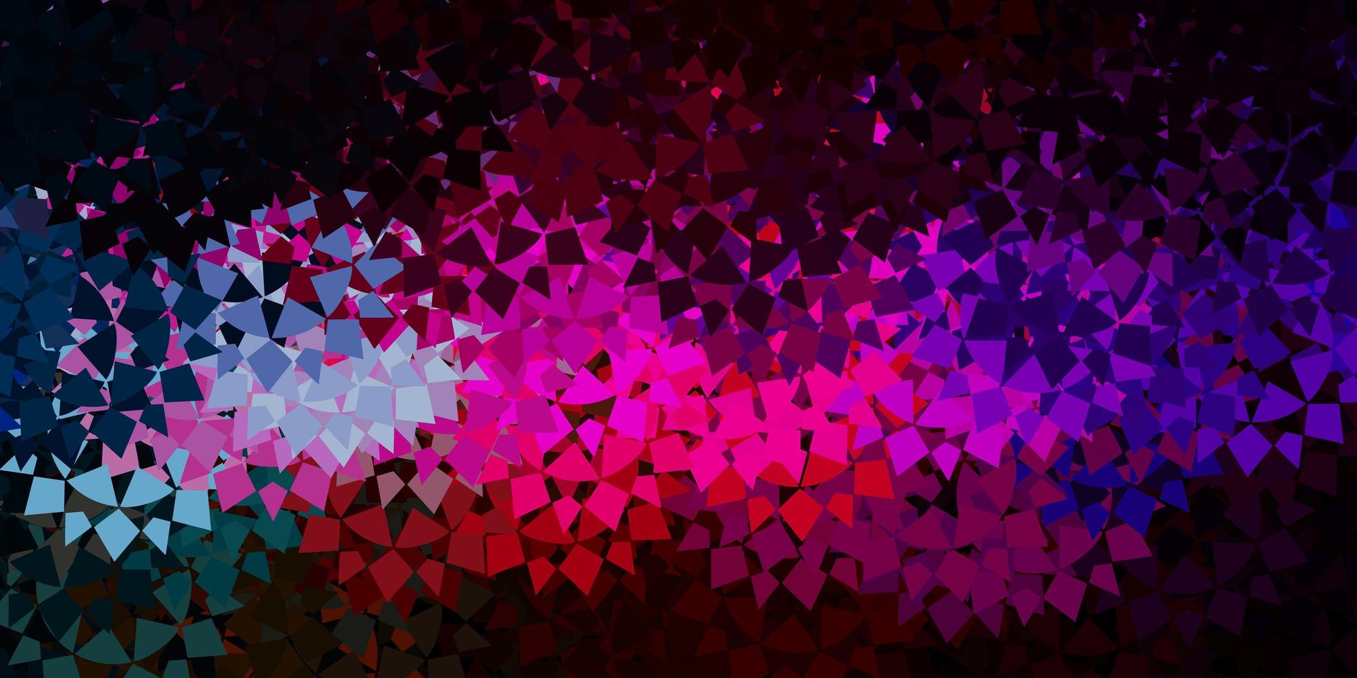 Dark multicolor vector pattern with polygonal shapes