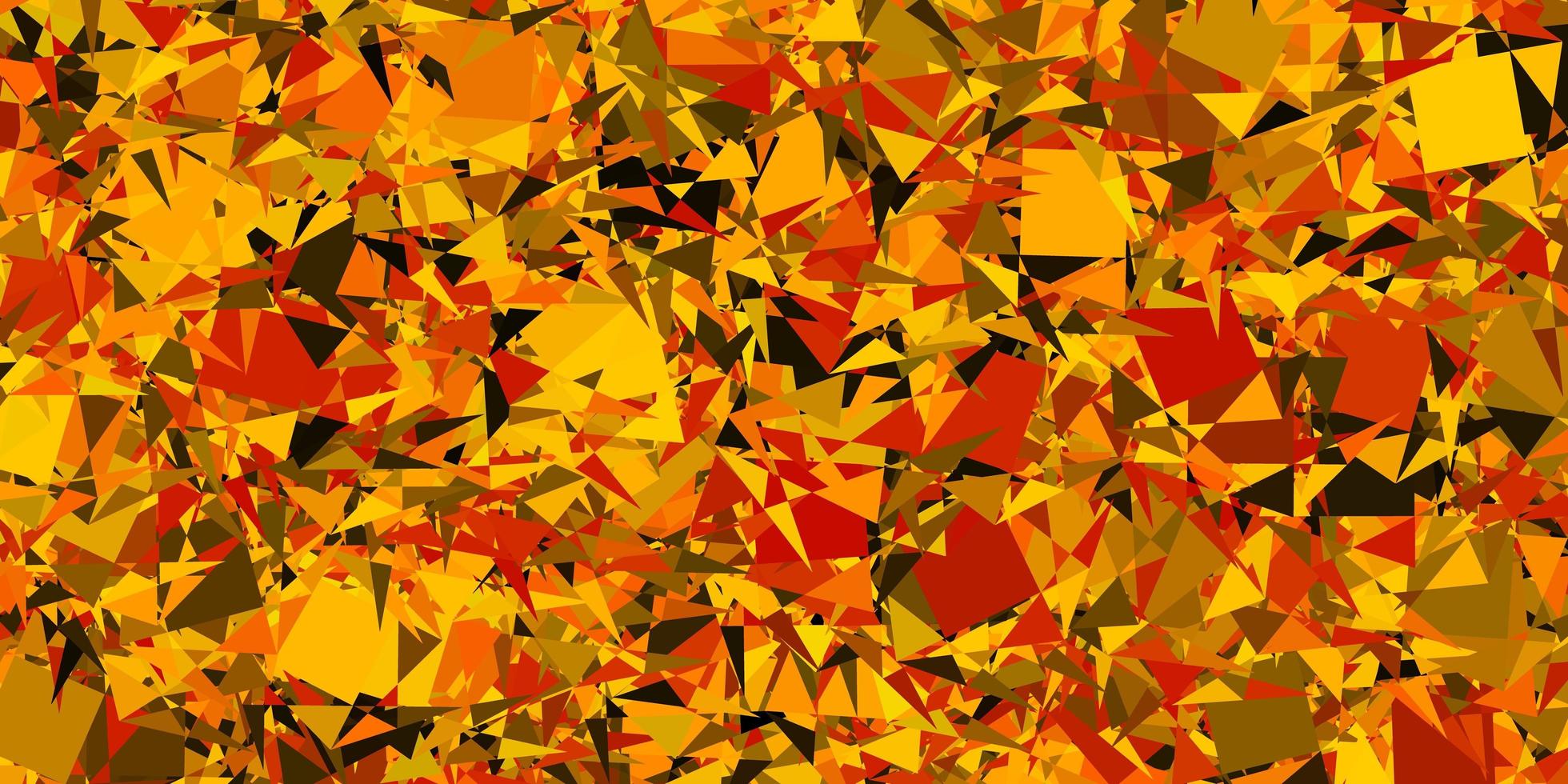 Dark Green Yellow vector texture with random triangles