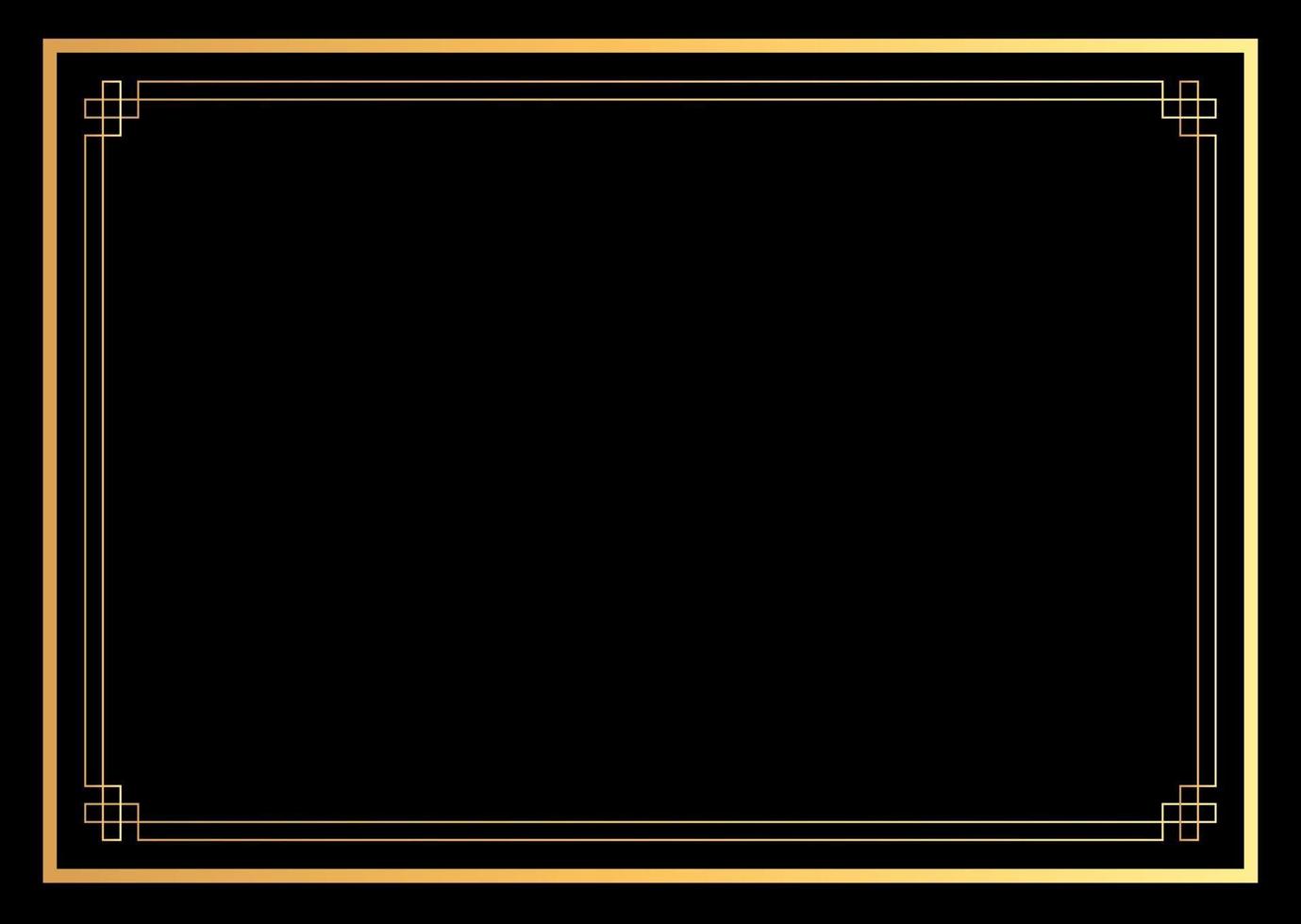 Abstract Chinese style golden frame. Vector Illustration EPS10