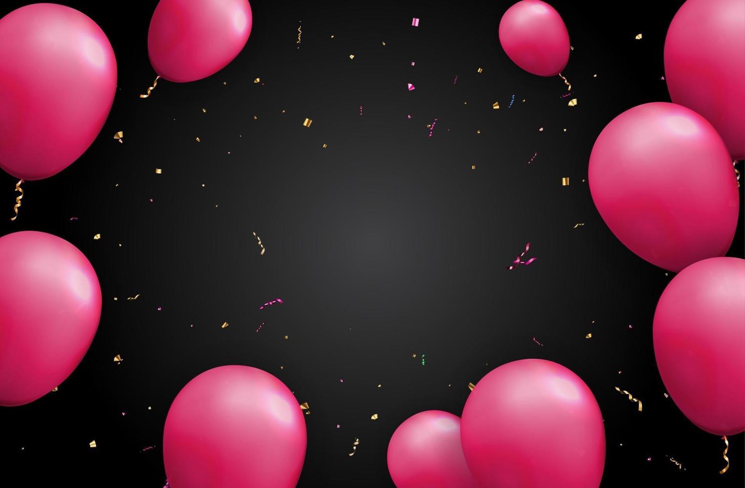 Realistic 3d balloon for party, holiday background. Vector Illustration EPS10