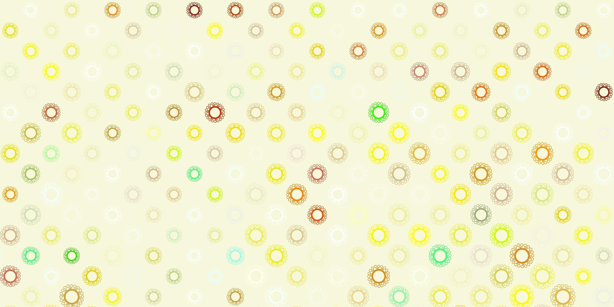 Light green yellow vector background with covid19 symbols