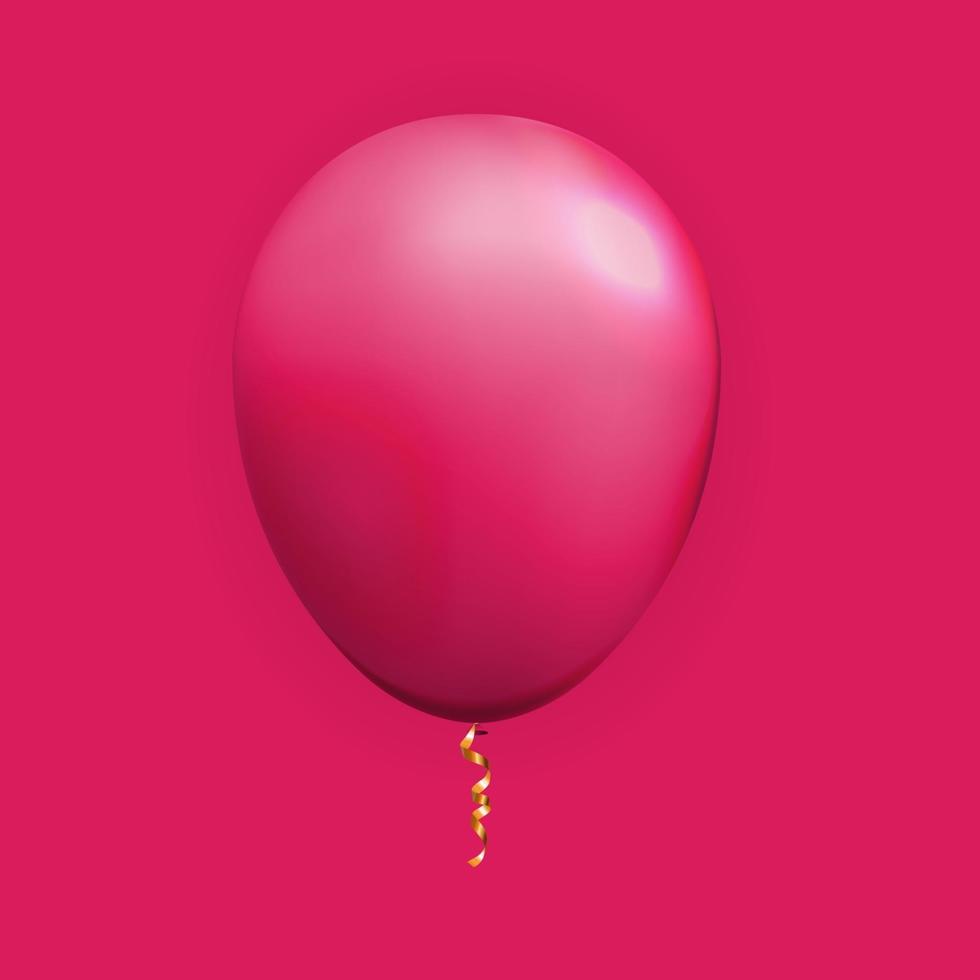 Realistic 3d balloon for party, holiday background. Vector Illustration EPS10
