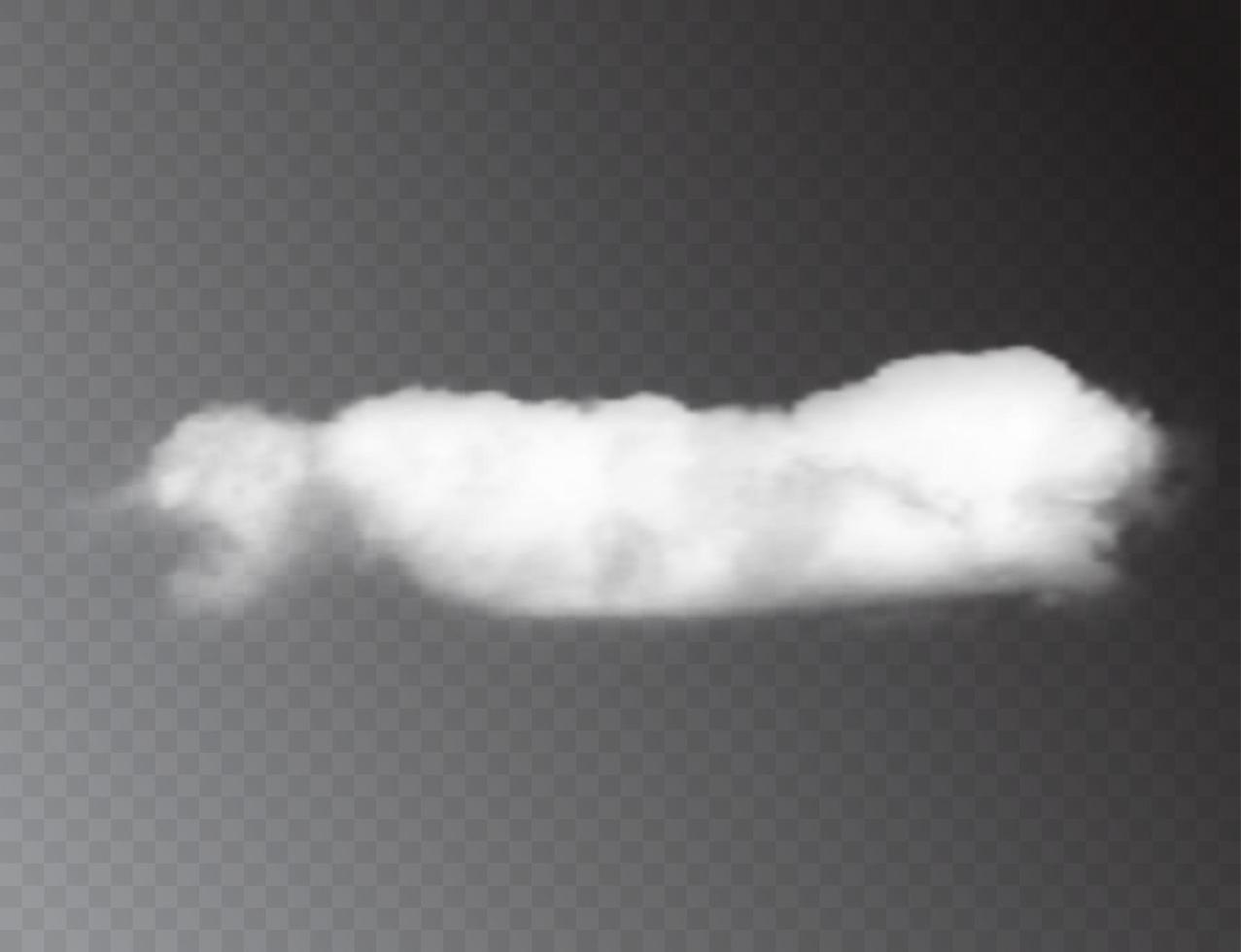 Realistic 3D white clouds isolated on transparent background. vector illustration EPS10