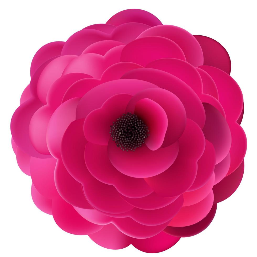 Realistic Abstract flower design element. Vector Illustration