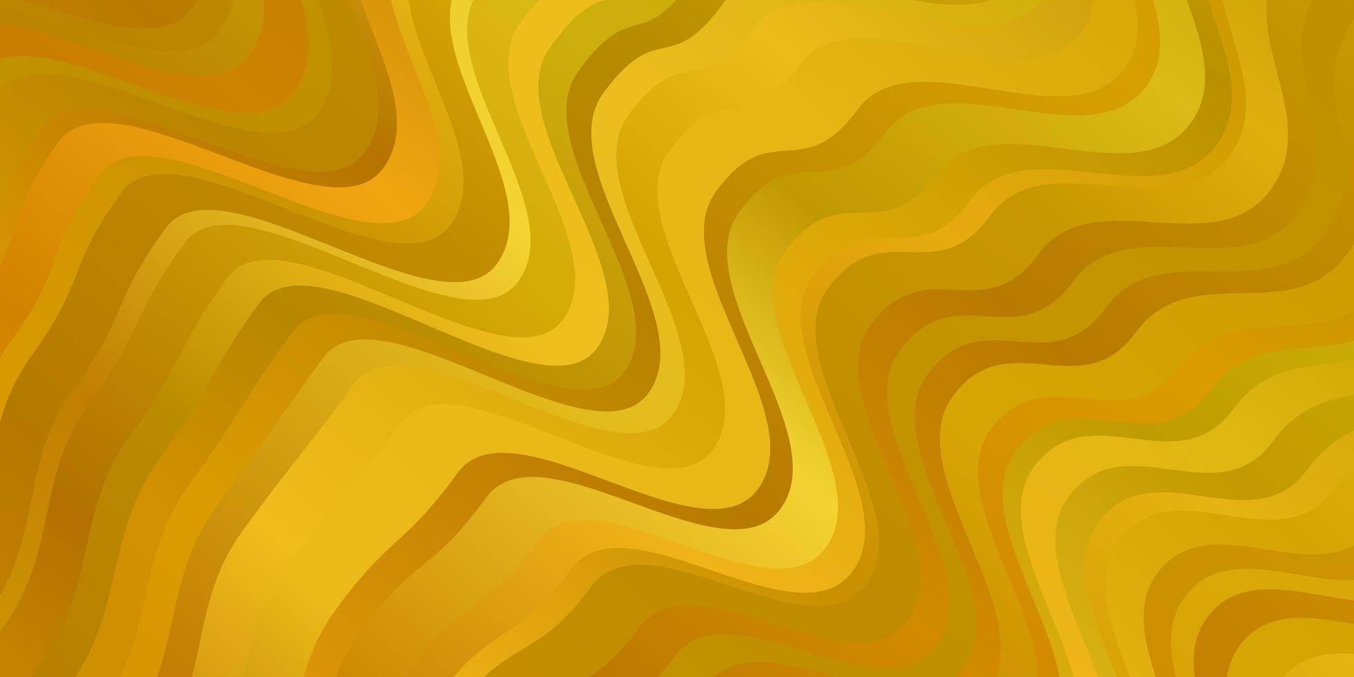 Dark Yellow vector pattern with curves