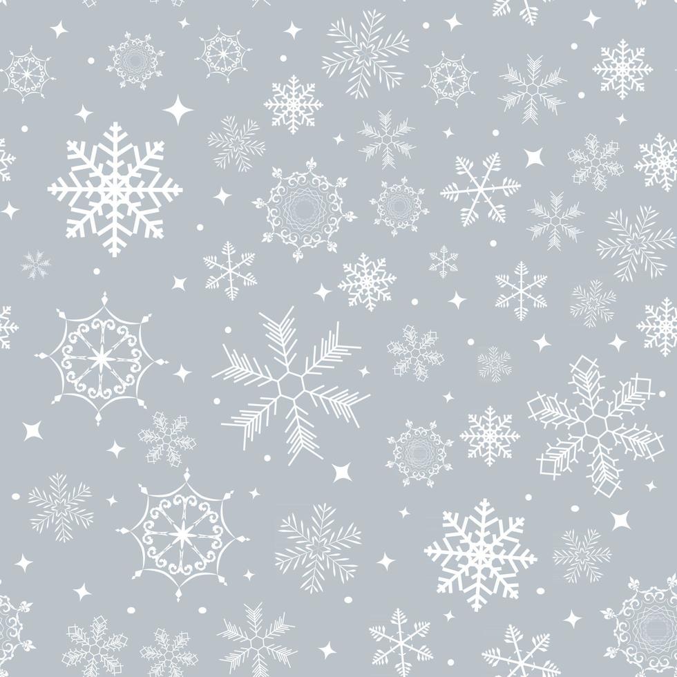 Fondo de patrón transparente de diseño de invierno abstracto con copos de nieve para cartel de Navidad y año nuevo. ilustración vectorial eps10 vector