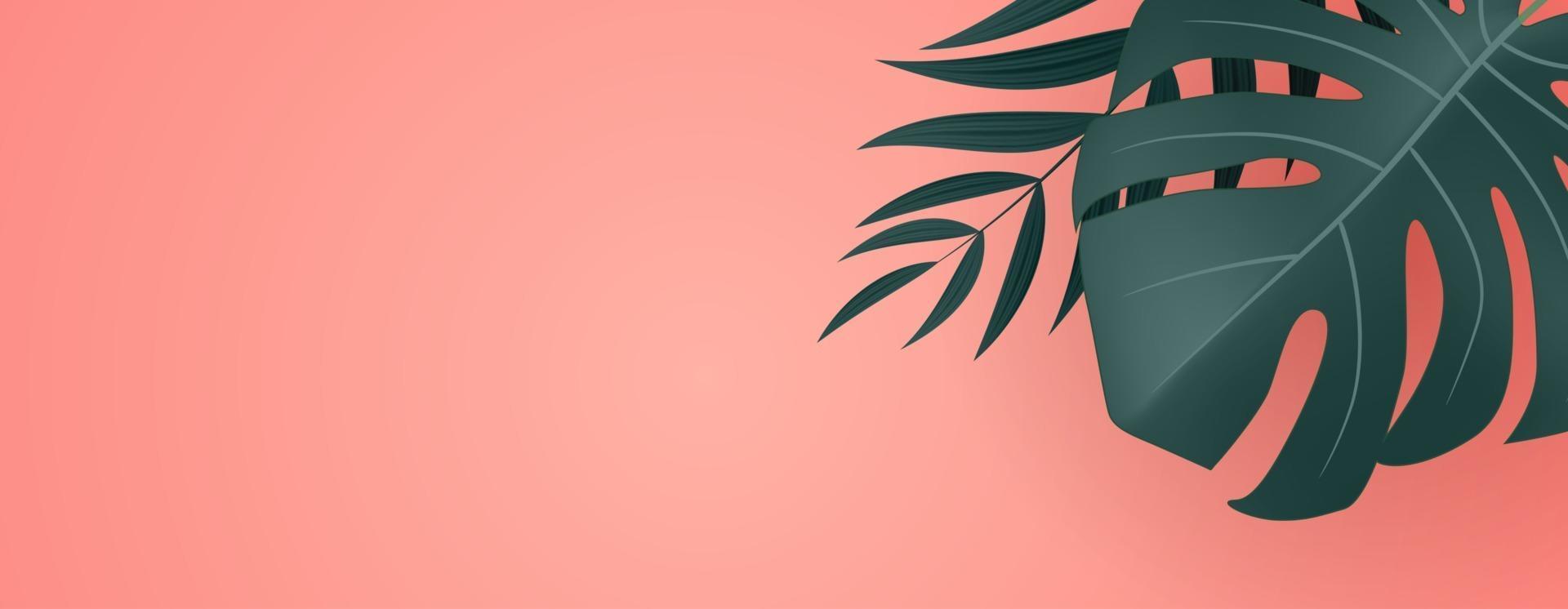Fondo tropical de hoja de palma verde y oro realista natural. ilustración vectorial eps10 vector