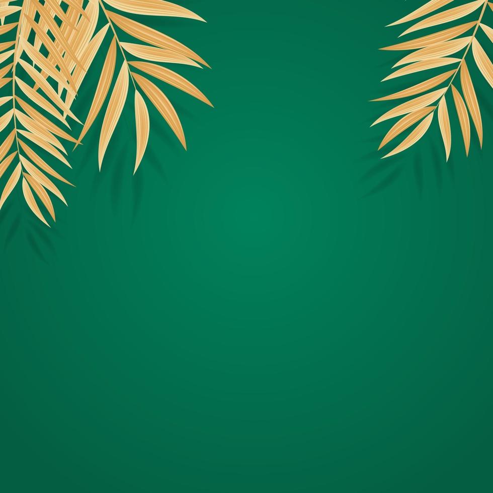 Abstract Realistic Green Palm Leaf Tropical Background. Vector illustration EPS10