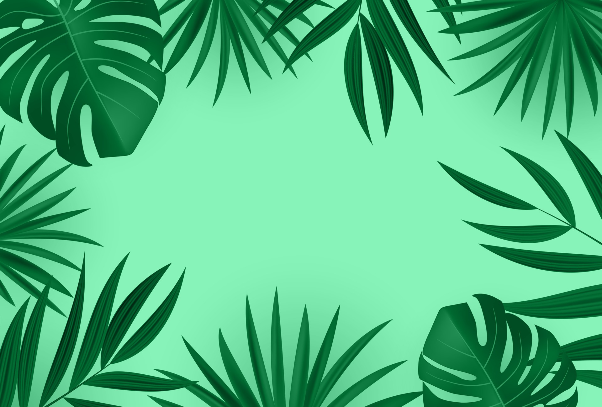 Natural Realistic Palm Leaf Tropical Background. Vector illustration ...