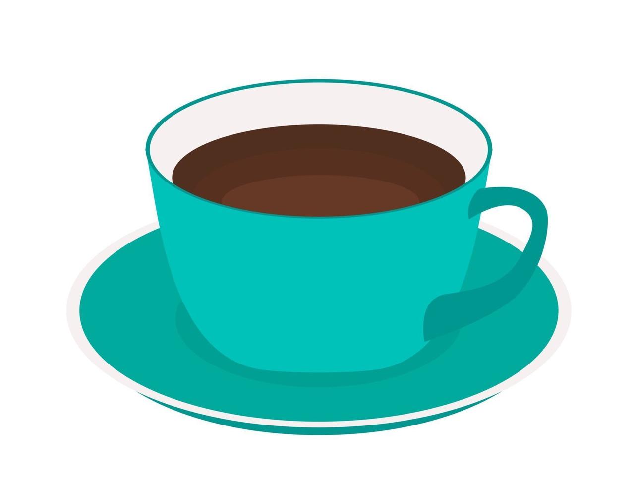 Simple Cup of black coffee icon. Vector Illustration EPS10