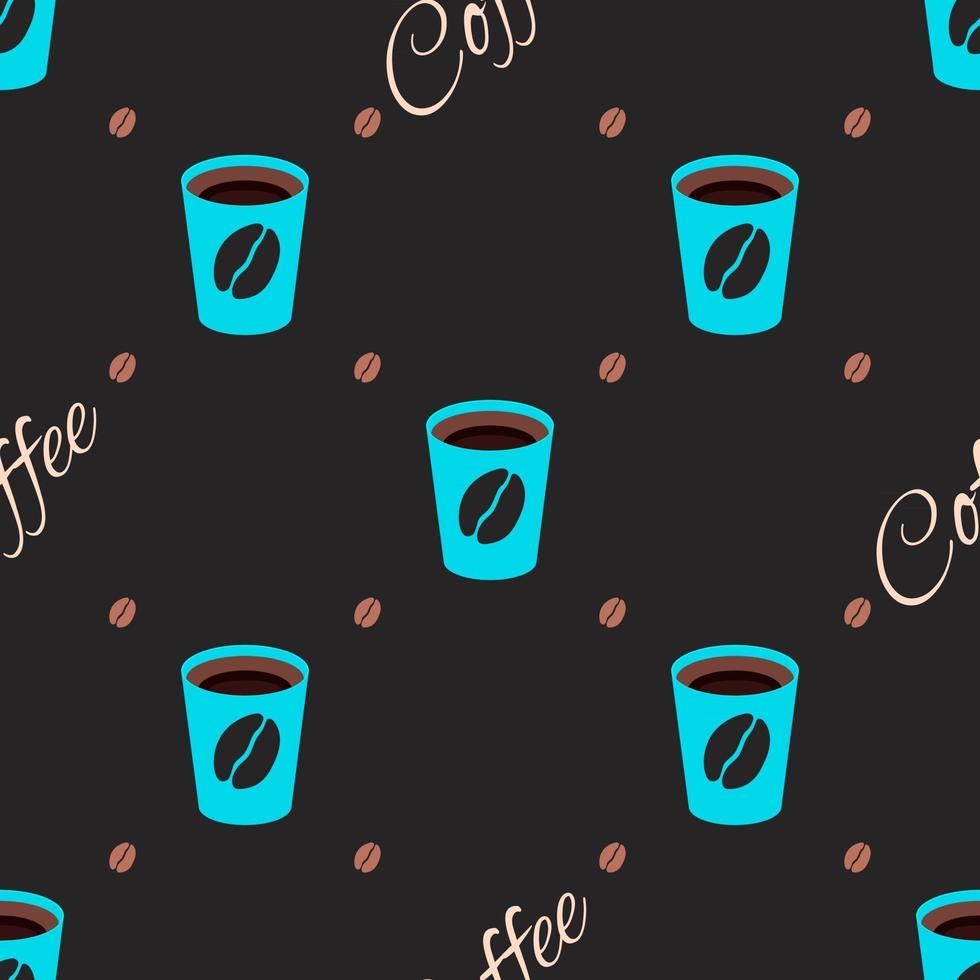 Seamless Coffee Pattern Background. Vector Illustration EPS10