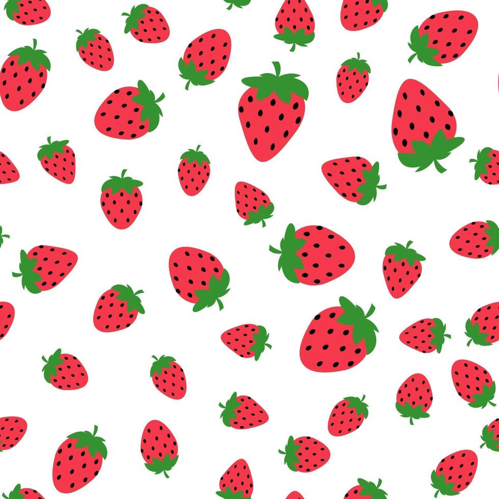 Seamless Strawberry pattern for Wedding, anniversary, birthday and party. Design for banner, poster, card, invitation and scrapbook. Vector Illustration EPS10