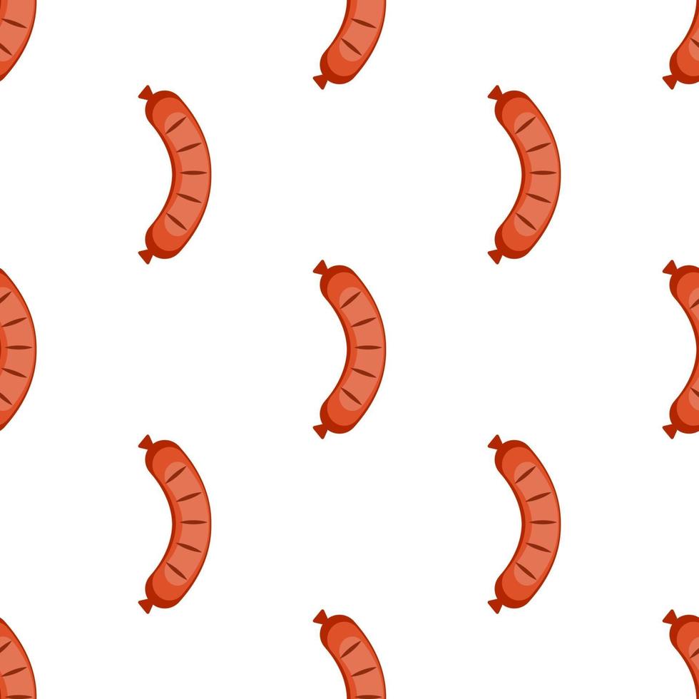 Fried sausage Seamless Pattern Background Vector Illustration EPS10