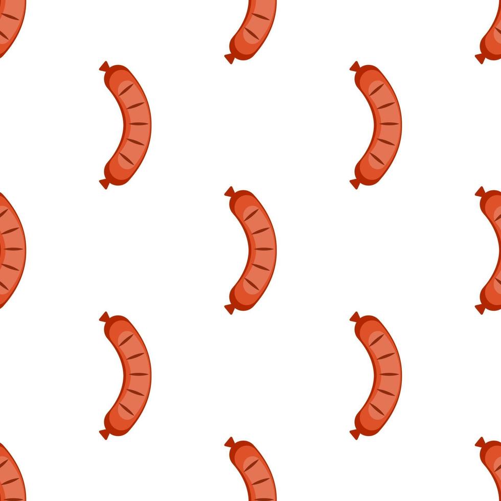 Fried sausage Seamless Pattern Background Vector Illustration EPS10