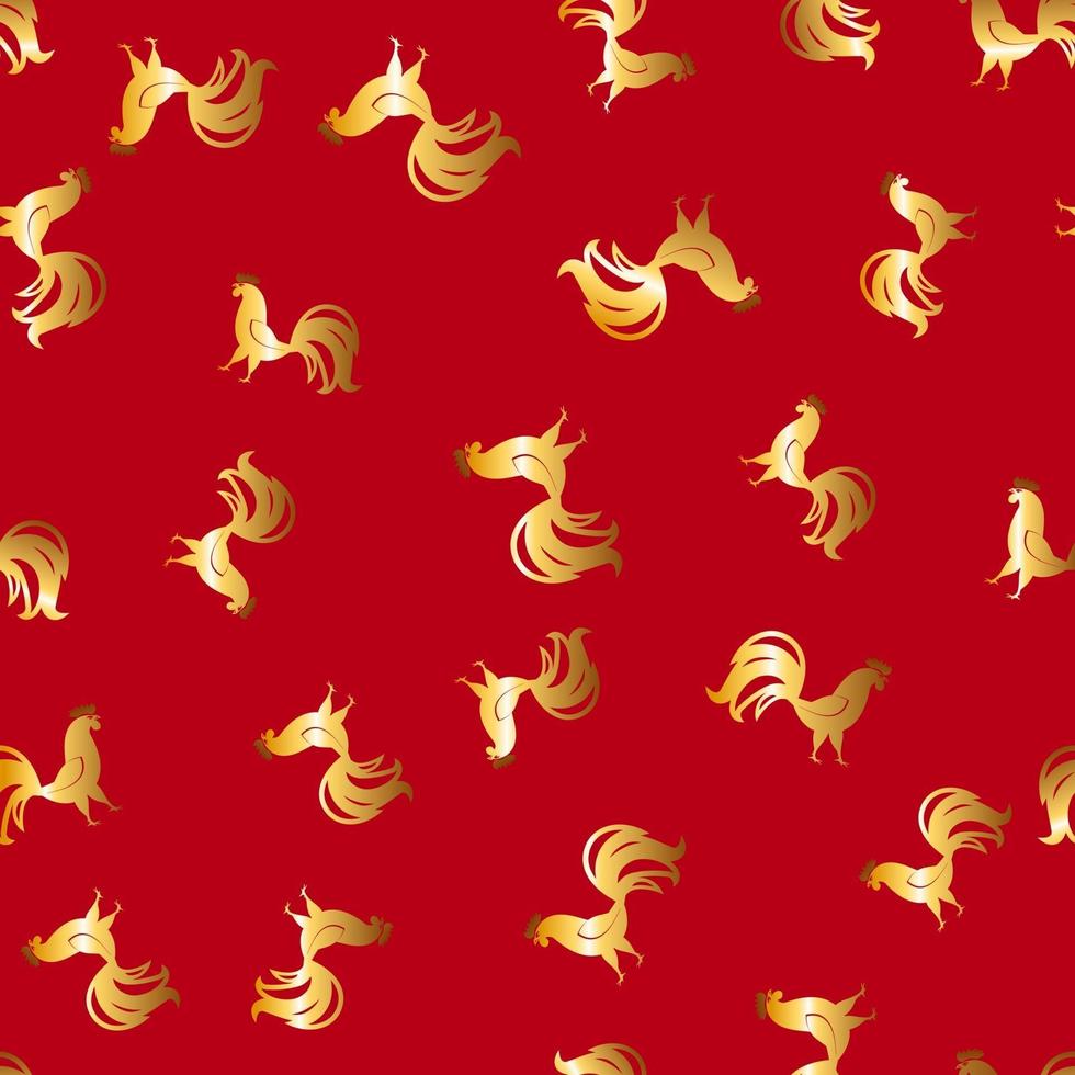 Abstract Seamless Pattern Background with cock. Vector Illustration
