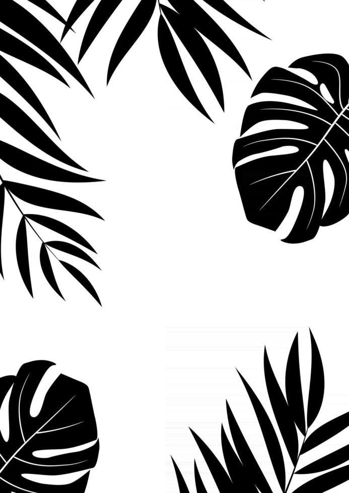Natural Realistic Palm Leaf Tropical Background. Vector illustration EPS10