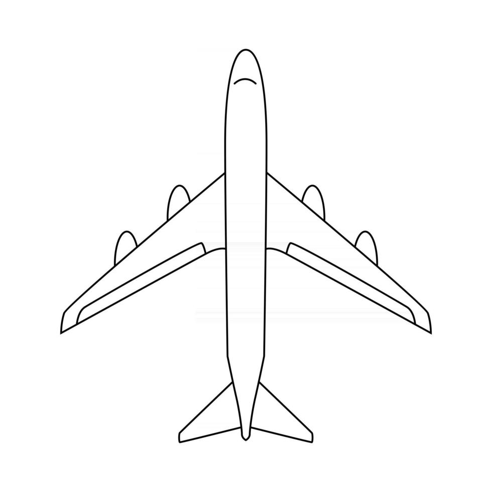 Airplane Transport Icon isolated on background. Vector Illustration