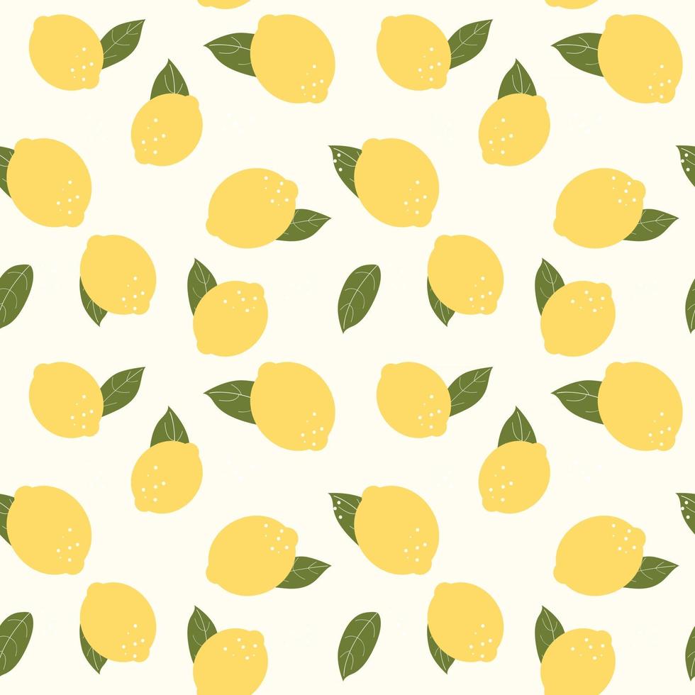 Abstract Lemon Seamless Pattern Background Vector Illustration